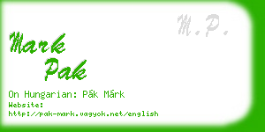 mark pak business card